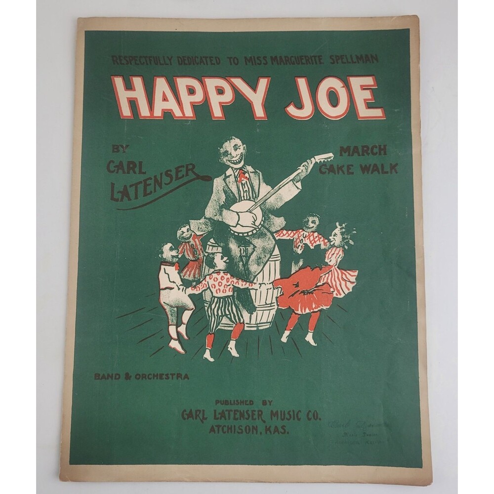 Antique 1902 Sheet Music Happy Joe: March and Cake Walk #SM3